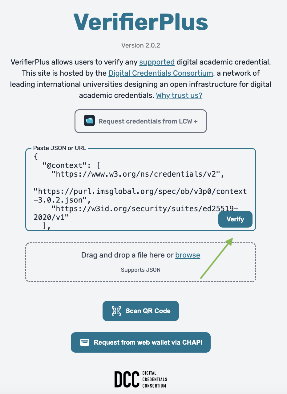Accept or decline credential